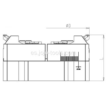 RBJ800 Cabeza aburrida rugosa modular grande